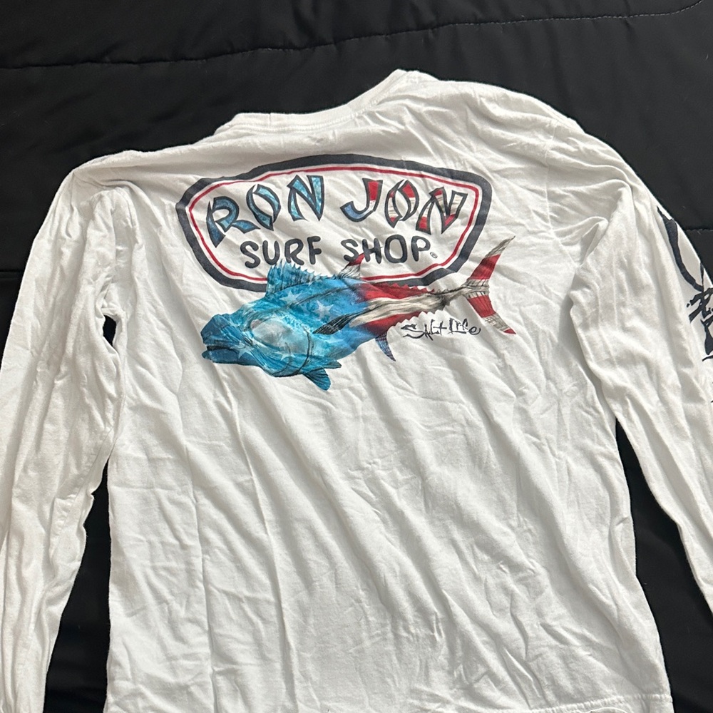 Ron Jon White T-Shirt with Logo